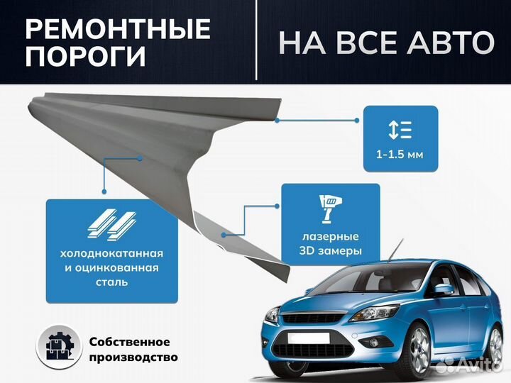 Пороги кузовные на автомобили