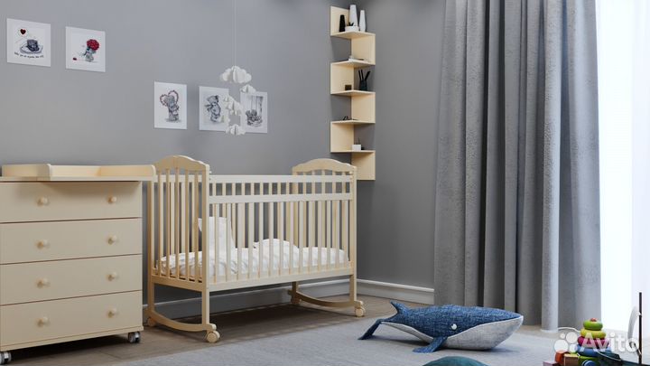 Кроватка и комод новые