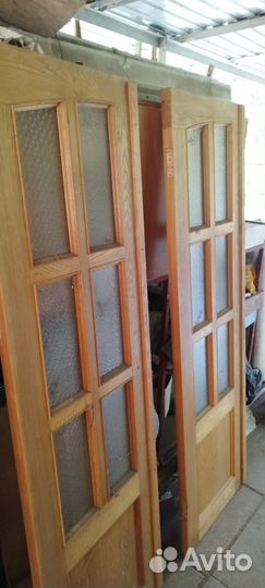 Двери межкомнатные деревянные б/у сосна
