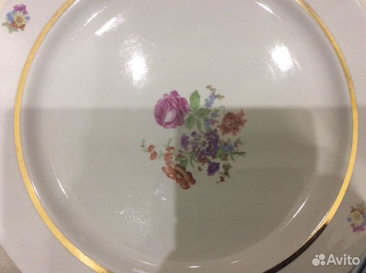 Большие фарфоровые блюда СССР