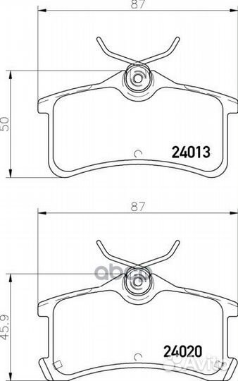 Колодки тормозные дисковые зад NP1103 nissh