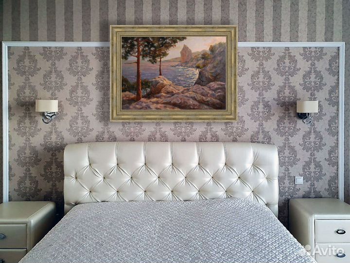 Картина маслом на холсте Морской пейзаж Крым