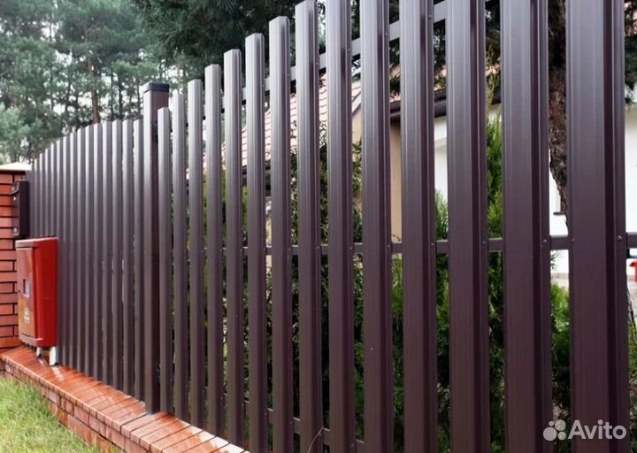 Забор металлический цена под ключ