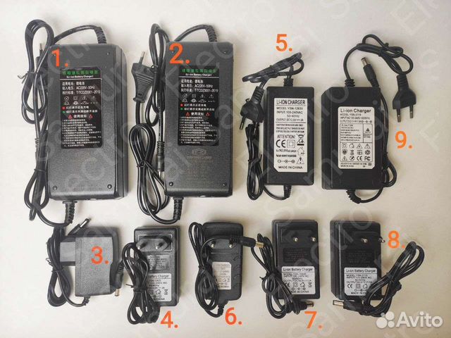 Зарядка от 12.6в до 48в 1а - 3а Li-ion акб