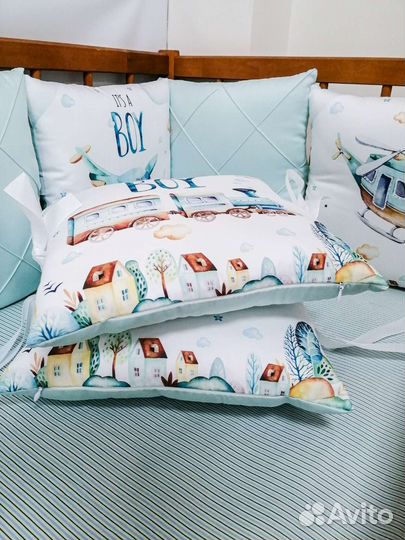 Комплект в детскую кроватку/ бортики +одеялко