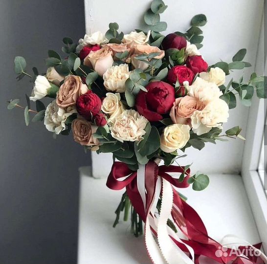 Цветы розы букет