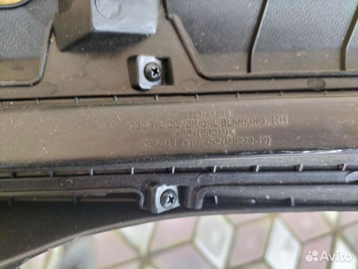 Решетка в бампер kia рио
