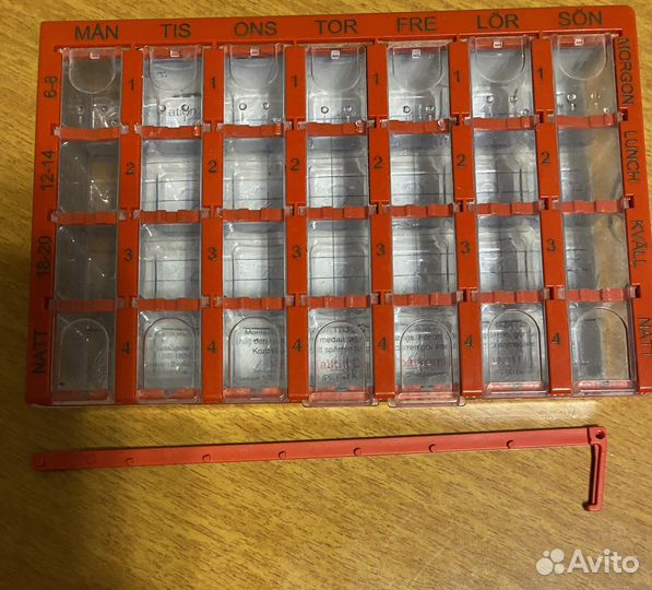 Коробочка для лекарств на неделю