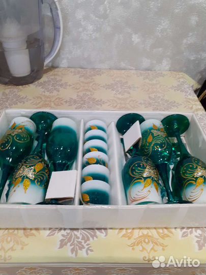 Хрустальный набор. Фужеры и стопочки. Времен СССР