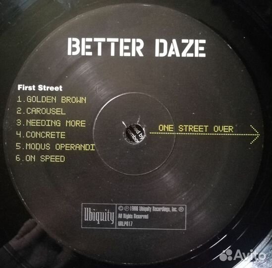 Better Daze. One Street Over. 1996