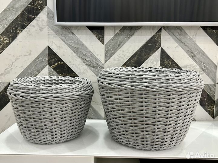 Кашпо из ротанга