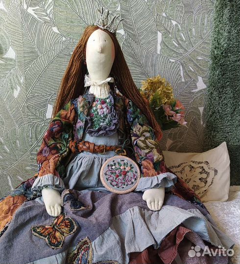 Большая интерьерная кукла Тильда. Рост 1 метр
