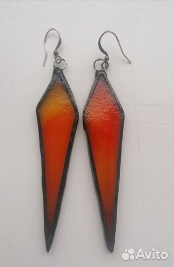 Серьги из витражного стекла 