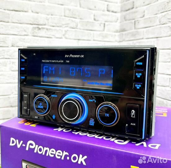 Магнитола Pioneer 788 процессорная с блютуз, новая