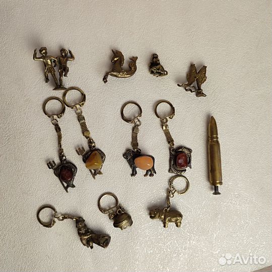 Брелки и фигурки из латуни