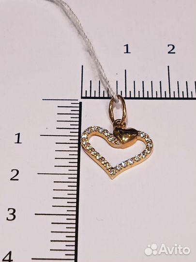 Золотая подвеска с фианитом (6810)