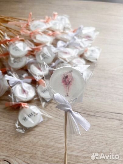 Леденцы из изомальта с печатью