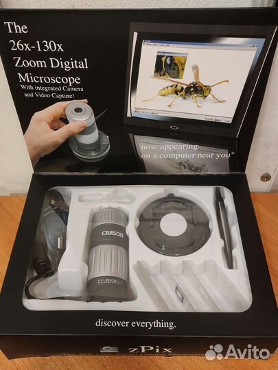 Микроскоп Carson zPix мм 640 26x-130x Zoom Digital