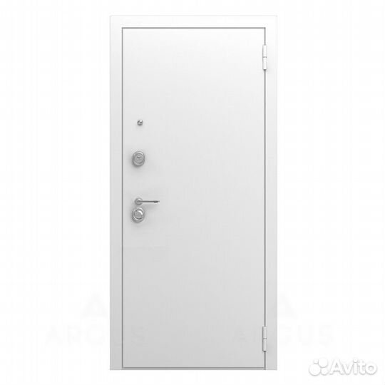 Стальная Дверь Аргус да95 Белый снег Лацио