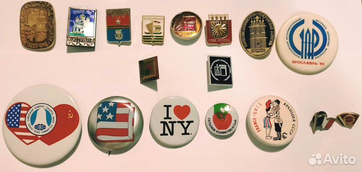 Значки, знаки периода СССР разрядки и перестройки