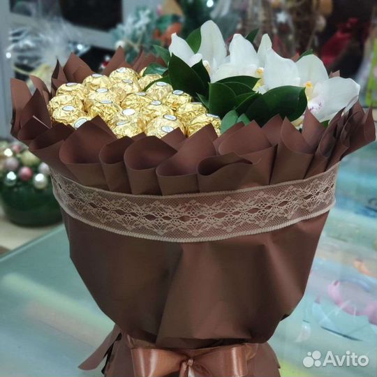 Букет из сухофруктов орехов мужской женский 63