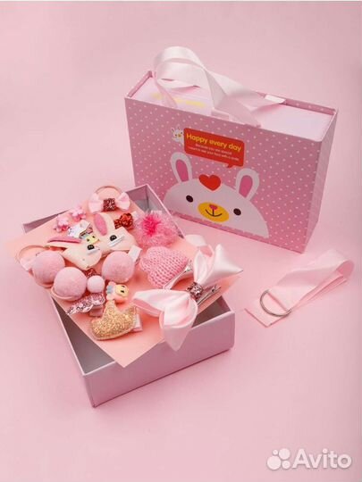 Подарочный набор резинок и заколок для девочек