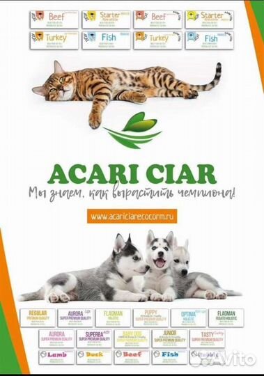 Корм для собак и кошек Акари Киар