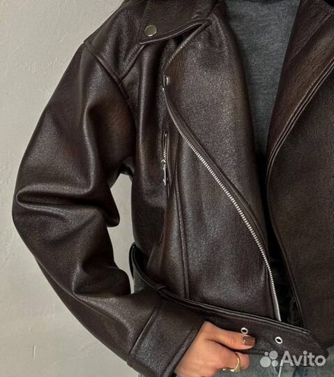 Кожаная куртка косуха из эко кожи