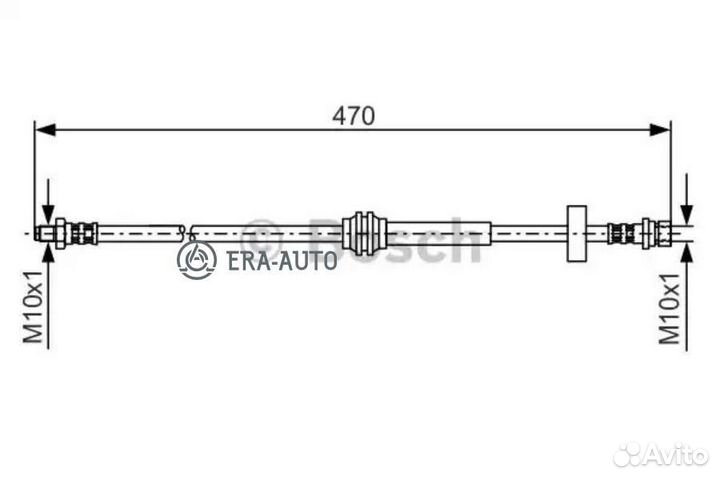 Bosch 1987476885 Шланг торм. зад. 440mm