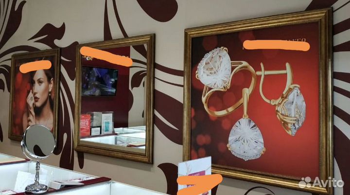 Зеркало с багетом 1110х1110мм