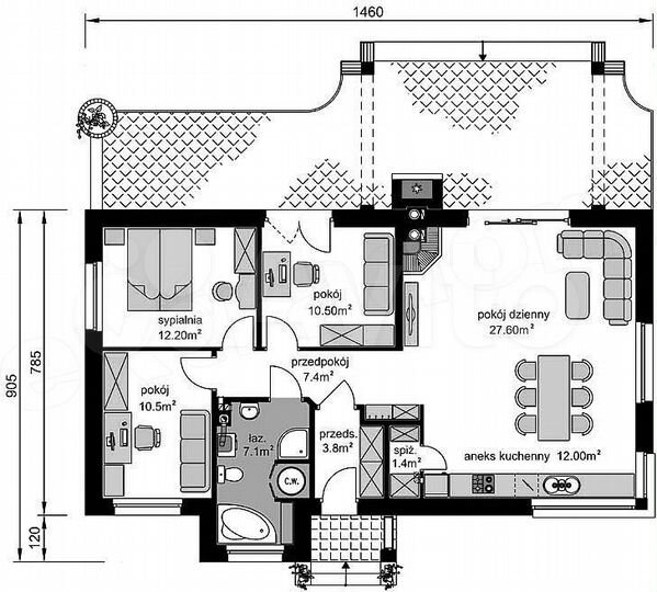 Дом 92 м² на участке 8 сот.