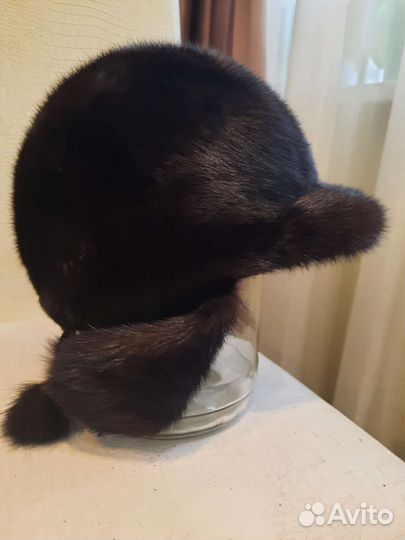 Шапка ушанка норковая женская 58 р