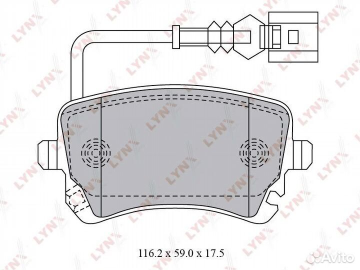 Колодки тормозные дисковые lynxauto BD-8033