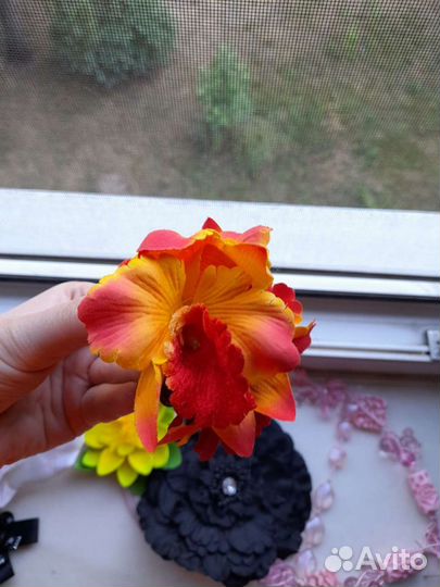Броши и заколки-цветы y2k новое