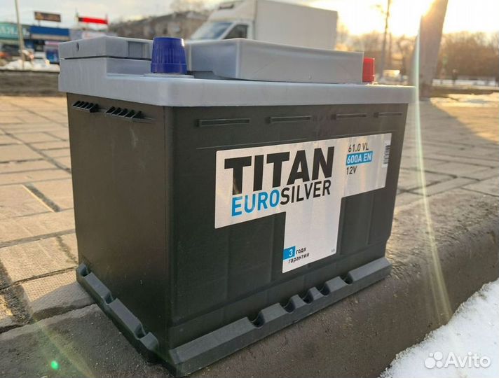 Аккумулятор titan Euro silver 61ah