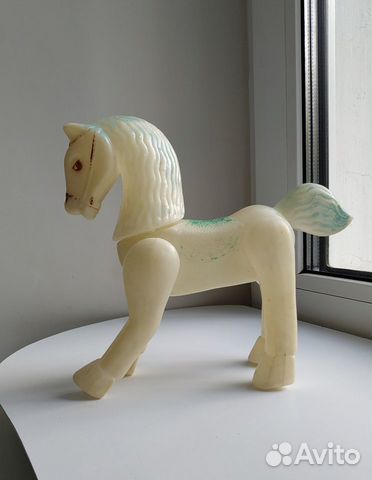 Лошадь, лошадка пластик игрушка СССР