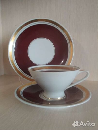 Чайная тройка, фарфор, гдр, 60-е годы