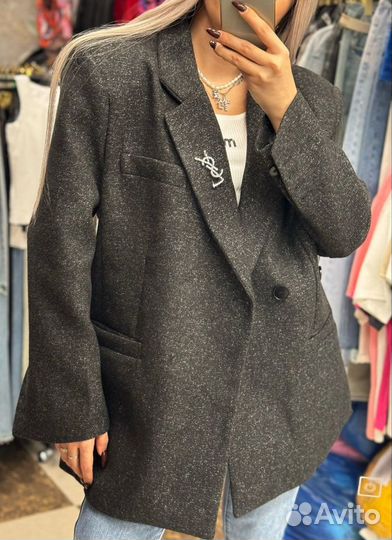 Пальто Yves Saint Laurent оверсайз Корея