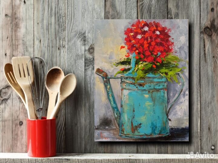 Букет цветов маслом на холсте