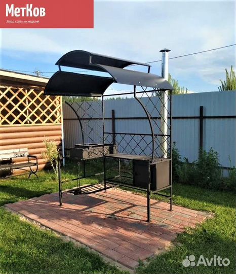 Мангал с крышей