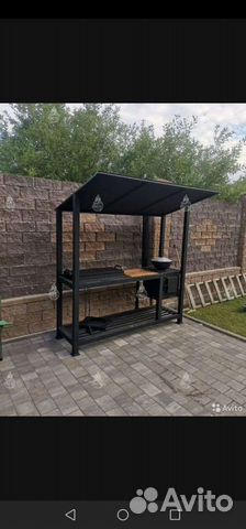 Мангал кухня с крышей