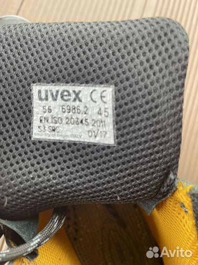 Ботинки рабочие Uvex 45р
