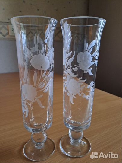 Фужеры свадебные хрустальные,СССР
