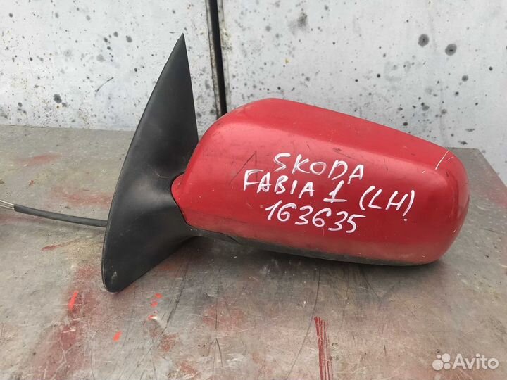 Зеркало левое мех/привод Skoda Fabia mk1 6Y
