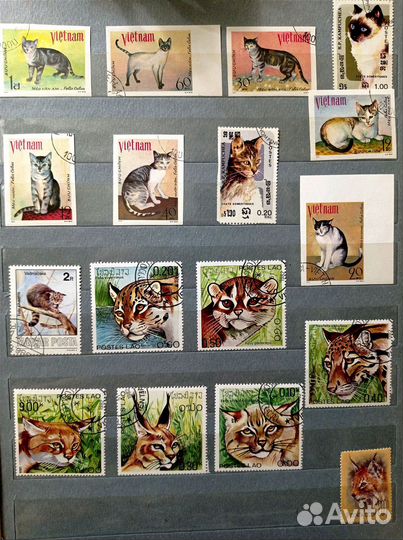 Почтовые марки Кошки,Собаки