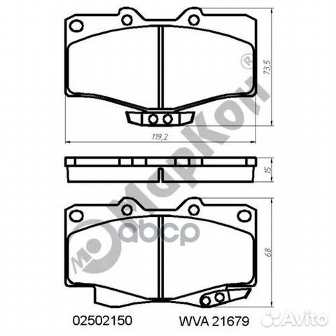 Колодки тормозные дисковые к-т с мех. индикатор