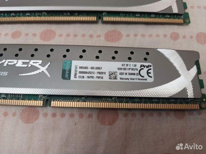 Kingston Genesis HyperX 16гб (2х8) DDR3. Комплект