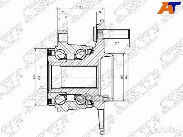 Ступичный узел задн. honda CR-V RE# 4WD