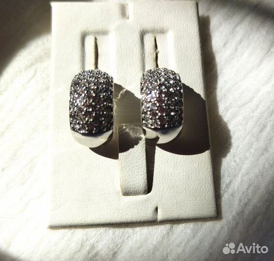 Серьги с кристалами swarovski