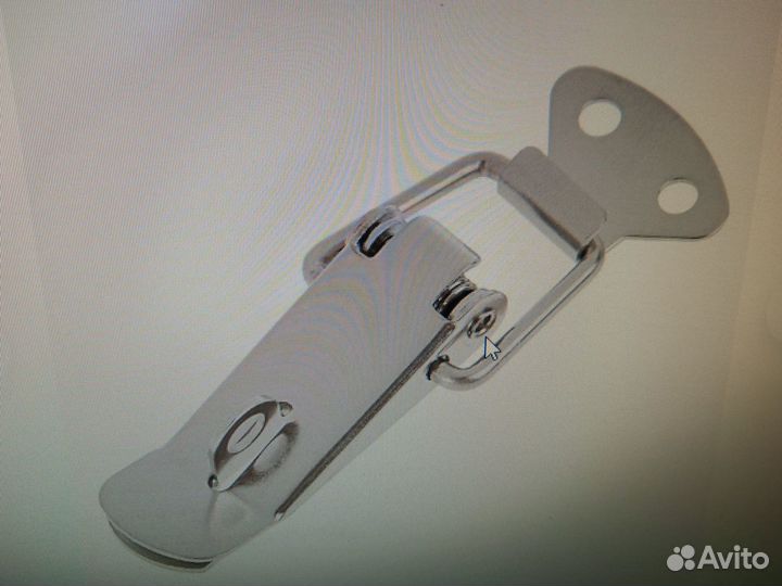 Замок-защёлка на ящик Z01, 4.5 см, нержавейка